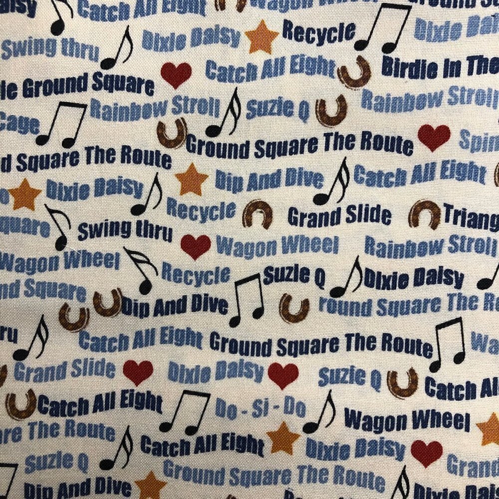 🛒$25 5 yards cotton fabric square dancing